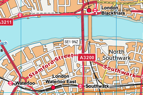 SE1 9NZ map - OS VectorMap District (Ordnance Survey) SE1 9NZ map - OS VectorMap District (Ordnance Survey)