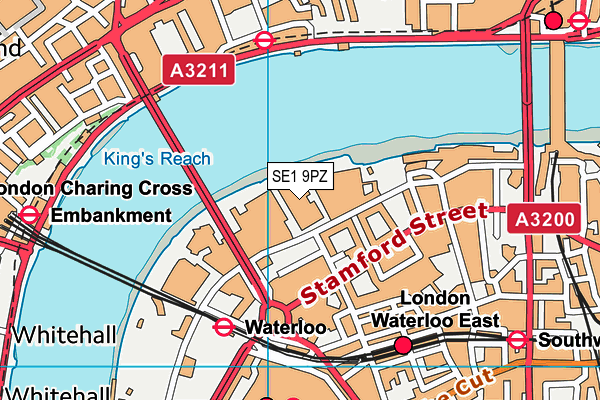 SE1 9PZ map - OS VectorMap District (Ordnance Survey)