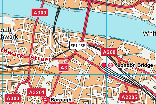 SE1 9SF map - OS VectorMap District (Ordnance Survey)