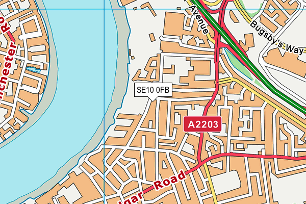 SE10 0FB map - OS VectorMap District (Ordnance Survey) SE10 0FB map - OS VectorMap District (Ordnance Survey)