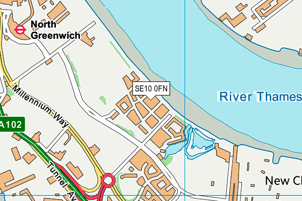 SE10 0FN map - OS VectorMap District (Ordnance Survey) SE10 0FN map - OS VectorMap District (Ordnance Survey)