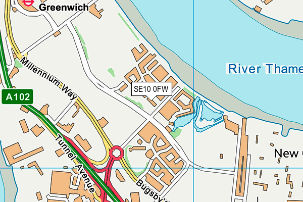 SE10 0FW map - OS VectorMap District (Ordnance Survey) SE10 0FW map - OS VectorMap District (Ordnance Survey)