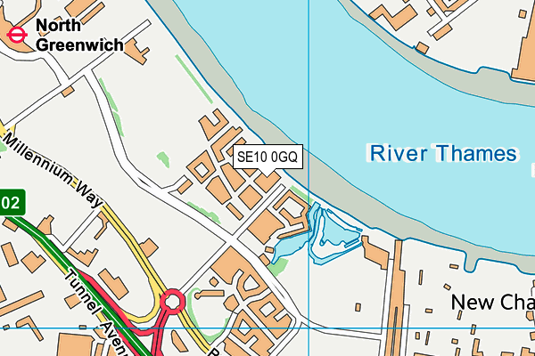 SE10 0GQ map - OS VectorMap District (Ordnance Survey) SE10 0GQ map - OS VectorMap District (Ordnance Survey)