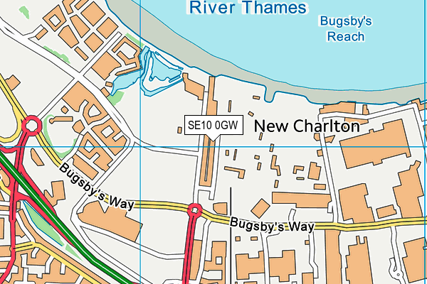 SE10 0GW map - OS VectorMap District (Ordnance Survey) SE10 0GW map - OS VectorMap District (Ordnance Survey)