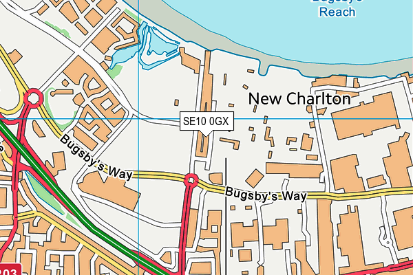 SE10 0GX map - OS VectorMap District (Ordnance Survey) SE10 0GX map - OS VectorMap District (Ordnance Survey)