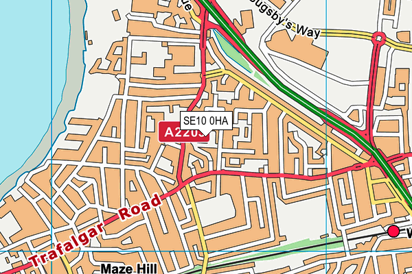 SE10 0HA map - OS VectorMap District (Ordnance Survey) SE10 0HA map - OS VectorMap District (Ordnance Survey)