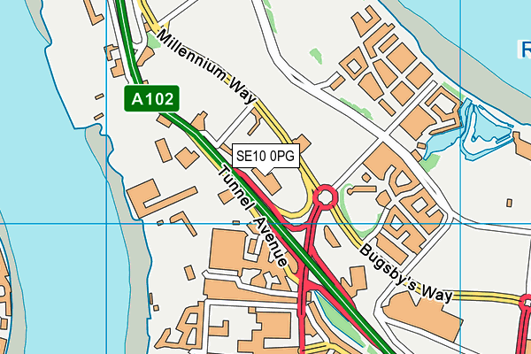 SE10 0PG map - OS VectorMap District (Ordnance Survey) SE10 0PG map - OS VectorMap District (Ordnance Survey)