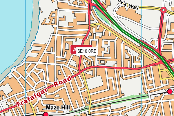 SE10 0RE map - OS VectorMap District (Ordnance Survey) SE10 0RE map - OS VectorMap District (Ordnance Survey)