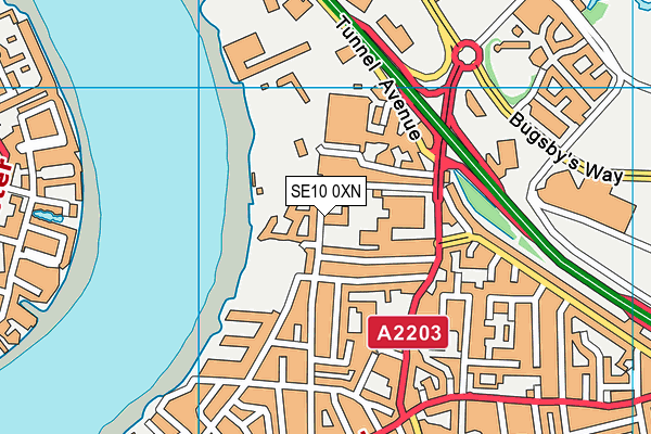 SE10 0XN map - OS VectorMap District (Ordnance Survey) SE10 0XN map - OS VectorMap District (Ordnance Survey)