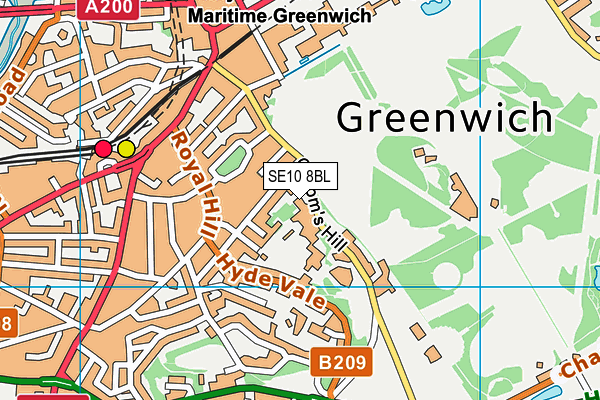 SE10 8BL map - OS VectorMap District (Ordnance Survey) SE10 8BL map - OS VectorMap District (Ordnance Survey)
