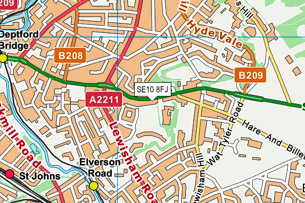 SE10 8FJ map - OS VectorMap District (Ordnance Survey) SE10 8FJ map - OS VectorMap District (Ordnance Survey)
