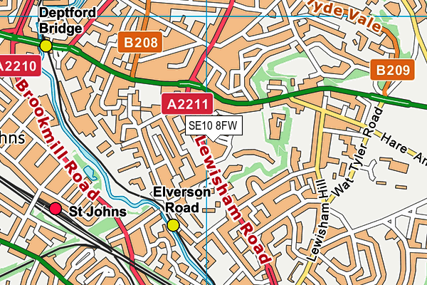 SE10 8FW map - OS VectorMap District (Ordnance Survey) SE10 8FW map - OS VectorMap District (Ordnance Survey)