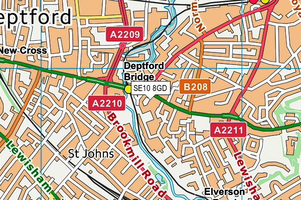 SE10 8GD map - OS VectorMap District (Ordnance Survey) SE10 8GD map - OS VectorMap District (Ordnance Survey)