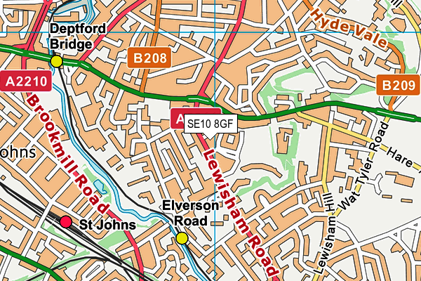 SE10 8GF map - OS VectorMap District (Ordnance Survey) SE10 8GF map - OS VectorMap District (Ordnance Survey)