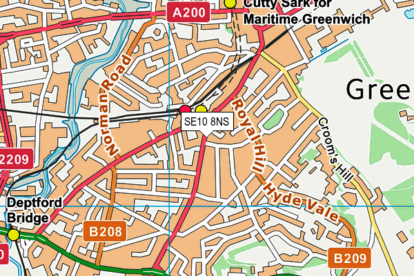 SE10 8NS map - OS VectorMap District (Ordnance Survey) SE10 8NS map - OS VectorMap District (Ordnance Survey)