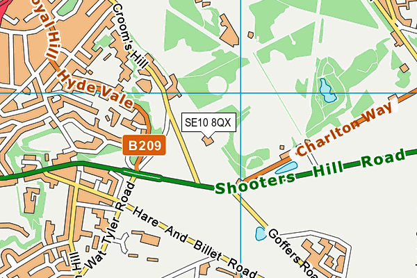 SE10 8QX map - OS VectorMap District (Ordnance Survey) SE10 8QX map - OS VectorMap District (Ordnance Survey)