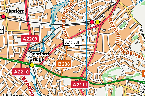 SE10 8UH map - OS VectorMap District (Ordnance Survey) SE10 8UH map - OS VectorMap District (Ordnance Survey)