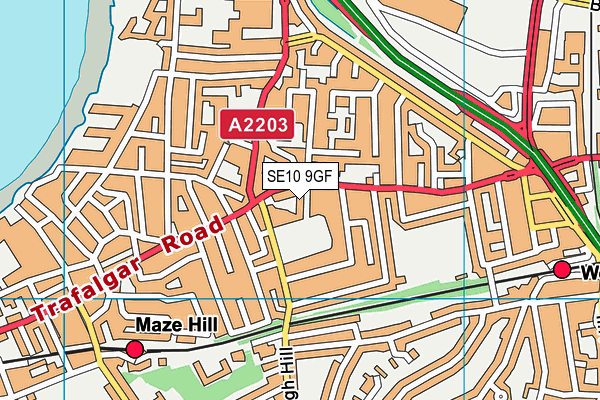 SE10 9GF map - OS VectorMap District (Ordnance Survey) SE10 9GF map - OS VectorMap District (Ordnance Survey)