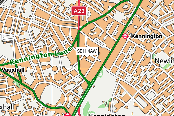 SE11 4AW map - OS VectorMap District (Ordnance Survey) SE11 4AW map - OS VectorMap District (Ordnance Survey)