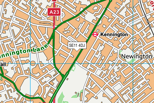 SE11 4DJ map - OS VectorMap District (Ordnance Survey)