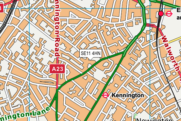 SE11 4HN map - OS VectorMap District (Ordnance Survey) SE11 4HN map - OS VectorMap District (Ordnance Survey)