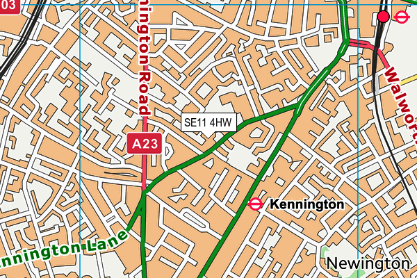 SE11 4HW map - OS VectorMap District (Ordnance Survey) SE11 4HW map - OS VectorMap District (Ordnance Survey)