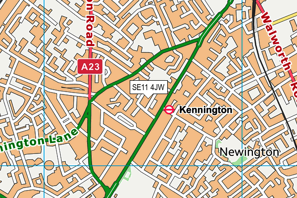 SE11 4JW map - OS VectorMap District (Ordnance Survey) SE11 4JW map - OS VectorMap District (Ordnance Survey)