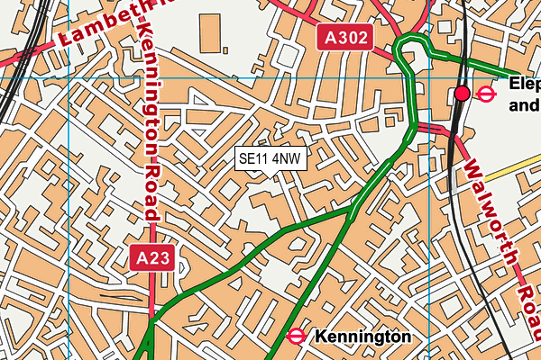 SE11 4NW map - OS VectorMap District (Ordnance Survey) SE11 4NW map - OS VectorMap District (Ordnance Survey)