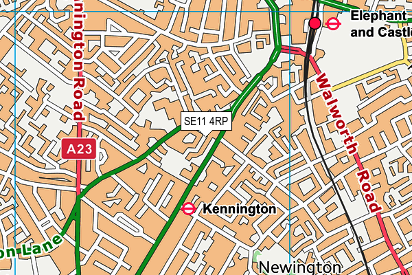 SE11 4RP map - OS VectorMap District (Ordnance Survey) SE11 4RP map - OS VectorMap District (Ordnance Survey)