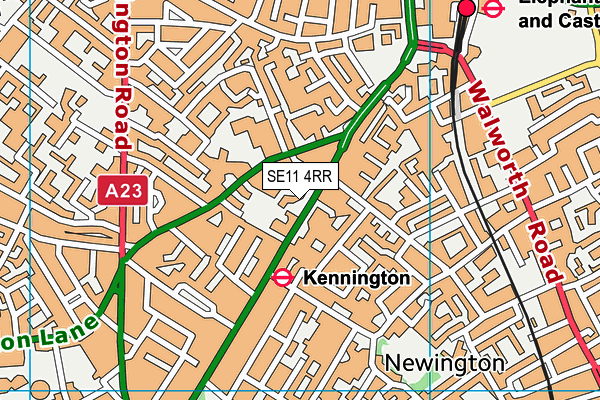 SE11 4RR map - OS VectorMap District (Ordnance Survey) SE11 4RR map - OS VectorMap District (Ordnance Survey)