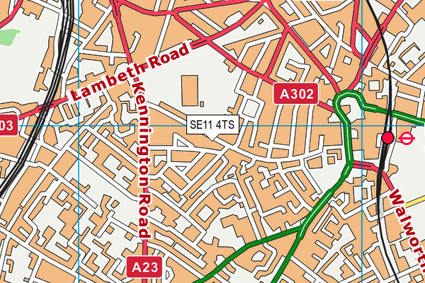 SE11 4TS map - OS VectorMap District (Ordnance Survey) SE11 4TS map - OS VectorMap District (Ordnance Survey)
