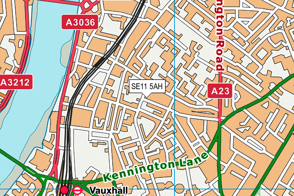 SE11 5AH map - OS VectorMap District (Ordnance Survey) SE11 5AH map - OS VectorMap District (Ordnance Survey)