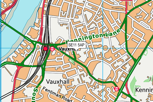 SE11 5AP map - OS VectorMap District (Ordnance Survey) SE11 5AP map - OS VectorMap District (Ordnance Survey)