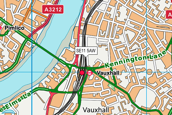 SE11 5AW map - OS VectorMap District (Ordnance Survey) SE11 5AW map - OS VectorMap District (Ordnance Survey)