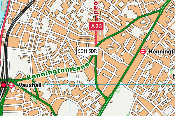 SE11 5DR map - OS VectorMap District (Ordnance Survey) SE11 5DR map - OS VectorMap District (Ordnance Survey)