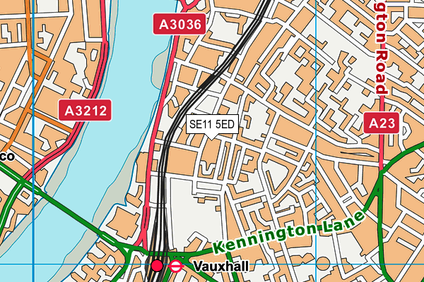 SE11 5ED map - OS VectorMap District (Ordnance Survey) SE11 5ED map - OS VectorMap District (Ordnance Survey)