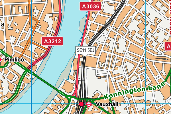 SE11 5EJ map - OS VectorMap District (Ordnance Survey) SE11 5EJ map - OS VectorMap District (Ordnance Survey)