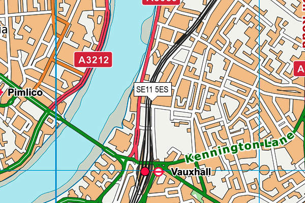 SE11 5ES map - OS VectorMap District (Ordnance Survey) SE11 5ES map - OS VectorMap District (Ordnance Survey)