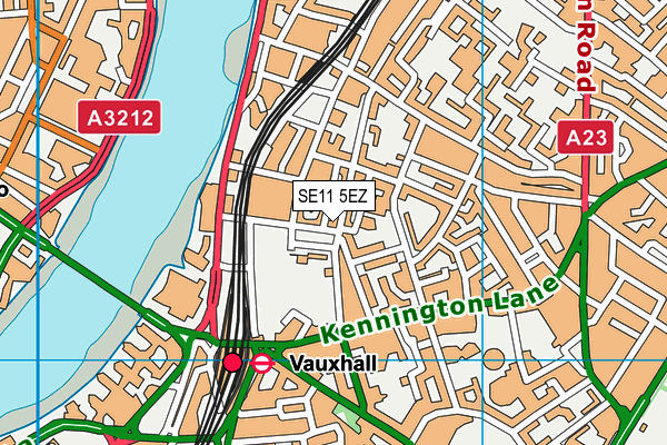 SE11 5EZ map - OS VectorMap District (Ordnance Survey) SE11 5EZ map - OS VectorMap District (Ordnance Survey)
