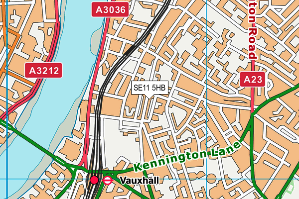 SE11 5HB map - OS VectorMap District (Ordnance Survey) SE11 5HB map - OS VectorMap District (Ordnance Survey)