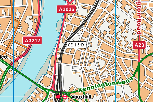 SE11 5HX map - OS VectorMap District (Ordnance Survey) SE11 5HX map - OS VectorMap District (Ordnance Survey)