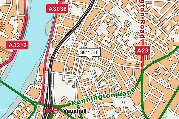SE11 5LF map - OS VectorMap District (Ordnance Survey) SE11 5LF map - OS VectorMap District (Ordnance Survey)