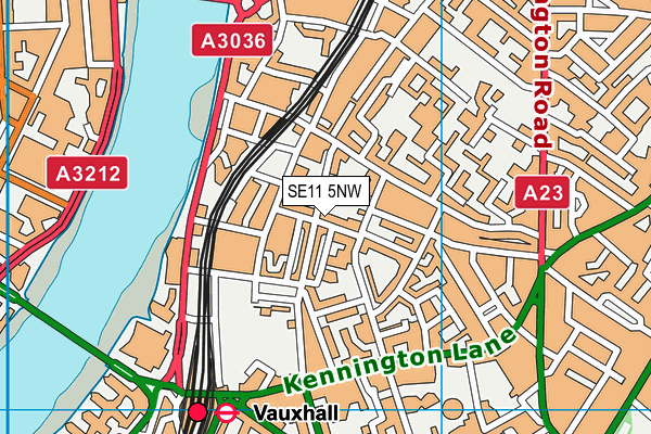 SE11 5NW map - OS VectorMap District (Ordnance Survey) SE11 5NW map - OS VectorMap District (Ordnance Survey)
