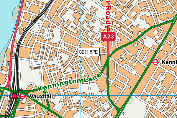 SE11 5PE map - OS VectorMap District (Ordnance Survey) SE11 5PE map - OS VectorMap District (Ordnance Survey)