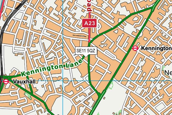 SE11 5QZ map - OS VectorMap District (Ordnance Survey) SE11 5QZ map - OS VectorMap District (Ordnance Survey)