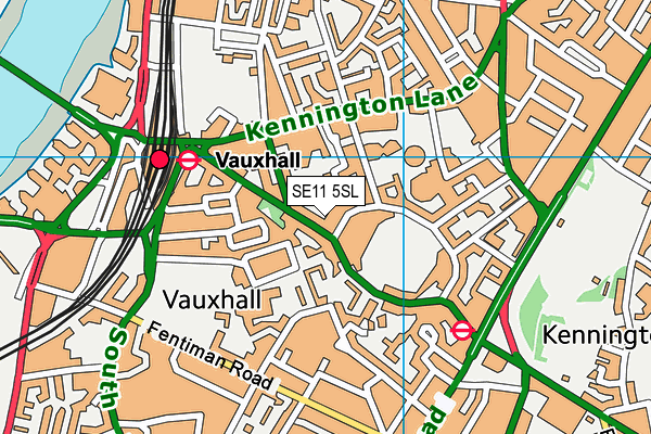SE11 5SL map - OS VectorMap District (Ordnance Survey) SE11 5SL map - OS VectorMap District (Ordnance Survey)