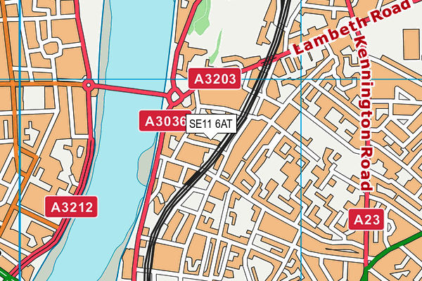 SE11 6AT map - OS VectorMap District (Ordnance Survey) SE11 6AT map - OS VectorMap District (Ordnance Survey)