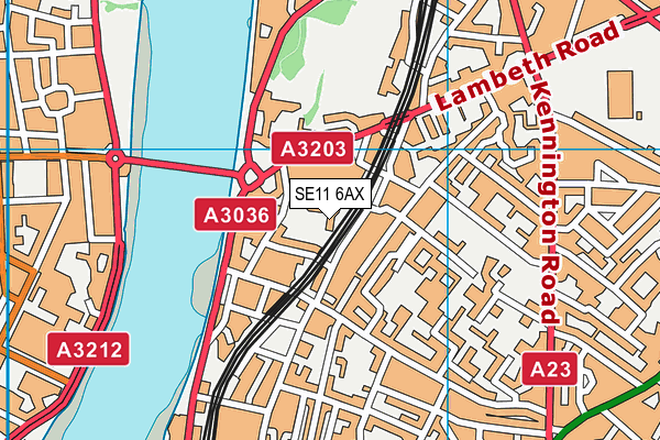 SE11 6AX map - OS VectorMap District (Ordnance Survey) SE11 6AX map - OS VectorMap District (Ordnance Survey)