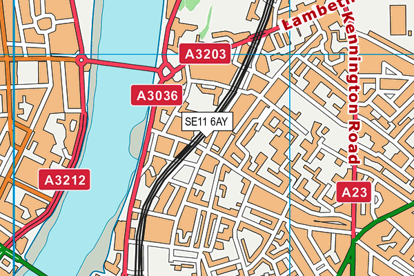 SE11 6AY map - OS VectorMap District (Ordnance Survey) SE11 6AY map - OS VectorMap District (Ordnance Survey)