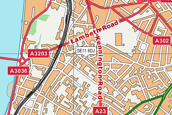 SE11 6DJ map - OS VectorMap District (Ordnance Survey) SE11 6DJ map - OS VectorMap District (Ordnance Survey)